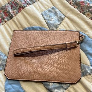Anne Klein blush pink clutch/ wristlet